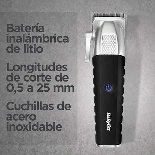 BaByliss ▫️ Cortador de cabelo Lithium Power, sem fios, bateria de lítio, carregamento rápido, lâminas de aço japonês 2