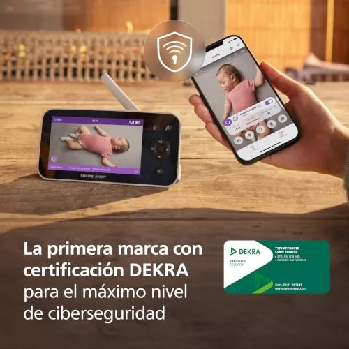 AVENT ▫️ Philips Monitor de Bebés Conectado Premium, o monitor mais avançado até à data, monitorização do sono e da respiração através de IA, interpretação do choro, SCD973/26 2