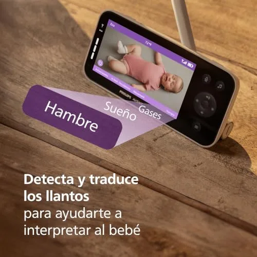 AVENT ▫️ Philips Monitor de Bebés Conectado Premium, o monitor mais avançado até à data, monitorização do sono e da respiração através de IA, interpretação do choro, SCD973/26 4