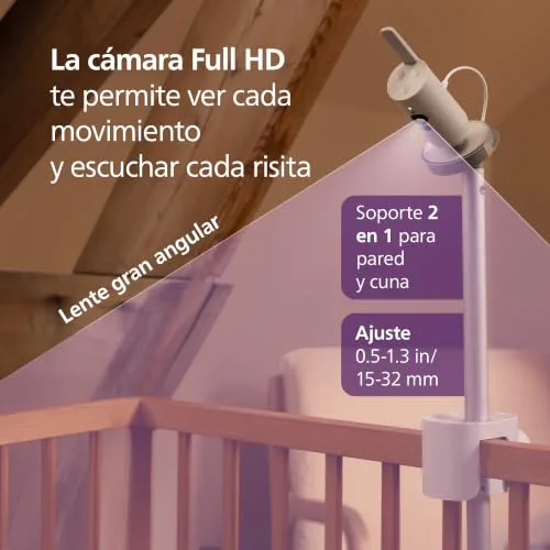 AVENT ▫️ Philips Monitor de Bebés Conectado Premium, o monitor mais avançado até à data, monitorização do sono e da respiração através de IA, interpretação do choro, SCD973/26 6