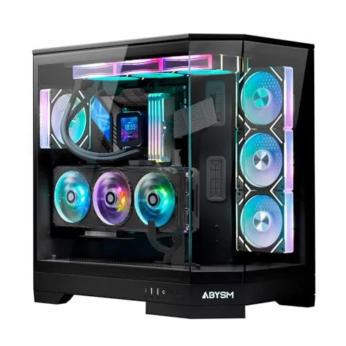 Abysm Gaming ▫️ Caixa para PC Gamer Danube SAVA H600 Preta E-ATX 3
