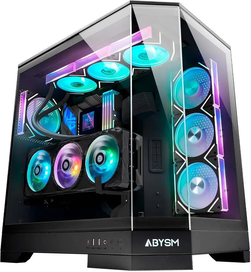 Abysm Gaming ▫️ Caixa para PC Gamer Danube SAVA H600 Preta E-ATX