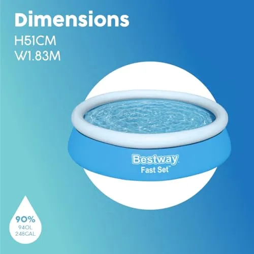 Bestway ▫️ Piscina de 1,83 m x 51 cm 5