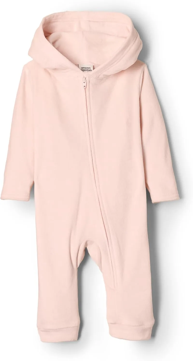 Amazon Essentials ▫️ Macacão de veludo para bebé unissexo com capuz