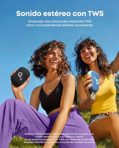 Soundcore ▫️ Select 4 Go – Altifalante Bluetooth portátil, mini altifalante para o duche, 20 horas, IP67, mini altifalante Bluetooth, flutuante, som potente de 5 W, uso interior e exterior, ciclismo 6