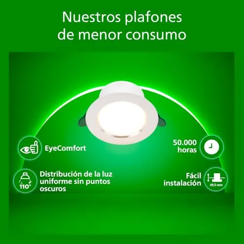 Philips ▫️ LED UltraEfficient Downlight Diamond Cut, 4000 K, 1050 lm, 150 mm, vida útil de 50 000 horas, cor branca 2