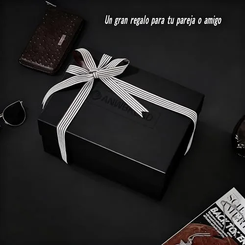 ANWBROAD ▫️ Caixa para relógios com 12 compartimentos, porta-joias para homem com tampa de vidro 2