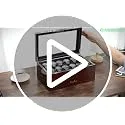 ANWBROAD ▫️ Caixa para relógios com 12 compartimentos, porta-joias para homem com tampa de vidro 7
