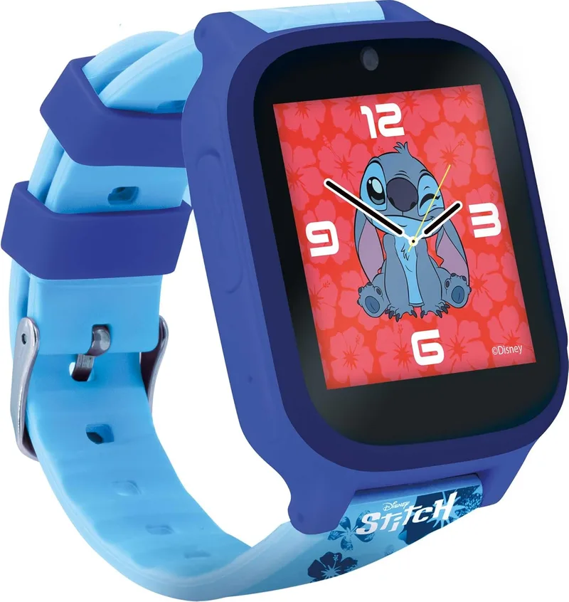 Liscianigiochi ▫️ Lisciani - STITCH SMARTWATCH - Relógio conectado para crianças com mais de 7 anos - Fundos de pontos intercambiáveis - 5 jogos interactivos - Ecrã tátil - Câmara, despertador, temporizador e funções de lâmpada