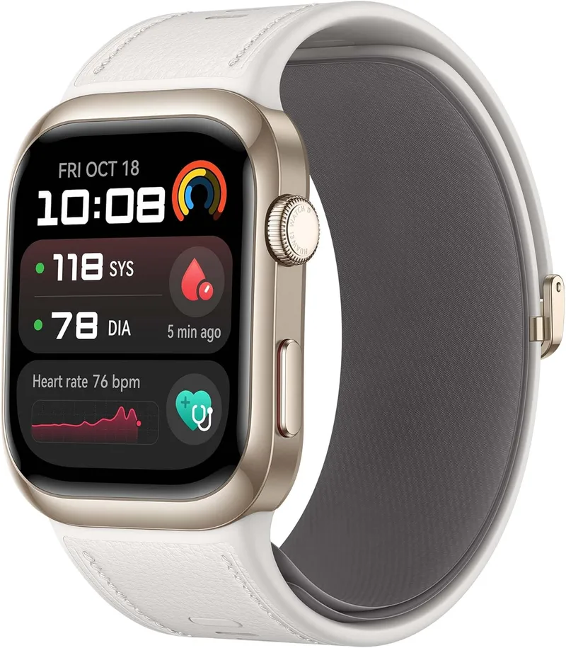 HUAWEI ▫️ Watch D2,Ecrã AMOLED de 1,82 polegadas, Monitorização da tensão arterial em tempo real, ECG, Monitorização abrangente do sono, SpO2, Cuidados de saúde familiares, Chamada, Branco