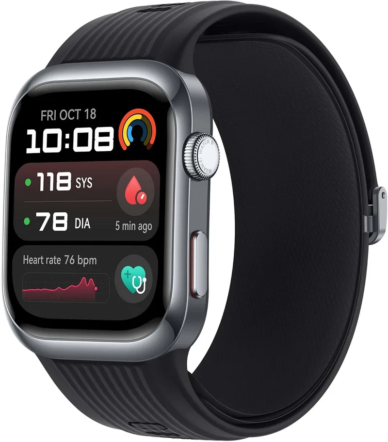 HUAWEI ▫️ Watch D2, ecrã AMOLED de 1,82, monitorização da tensão arterial em tempo real, ECG, monitorização abrangente do sono, SpO2, cuidados de saúde familiares, chamadas, preto