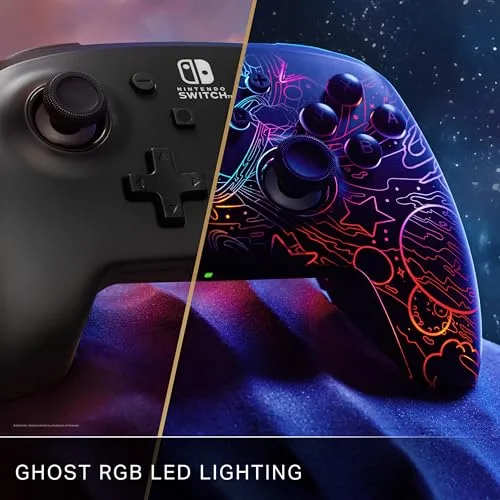 Power A ▫️ Comando sem fios PowerA melhorado para a Nintendo Switch com Lumectra - Vórtice galáctico 3
