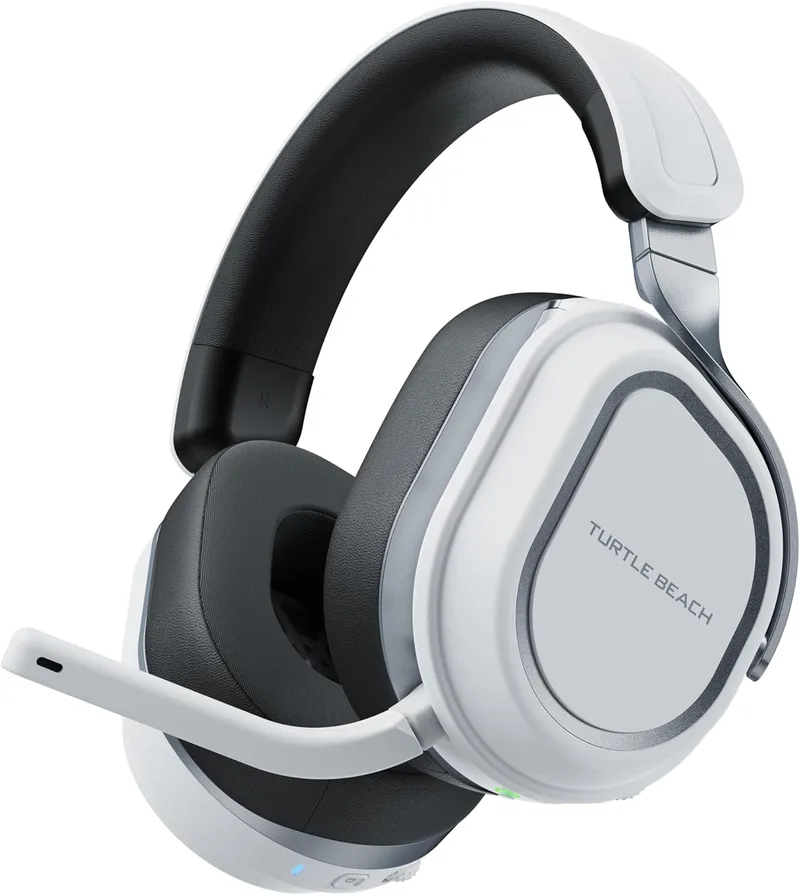 Turtle Beach ▫️ Stealth 700 White Playstation Wireless Gaming Headset com bateria de 80 horas, altifalantes de 60 mm, transmissores duplos e Bluetooth para PS5, PS4, PC e telemóveis