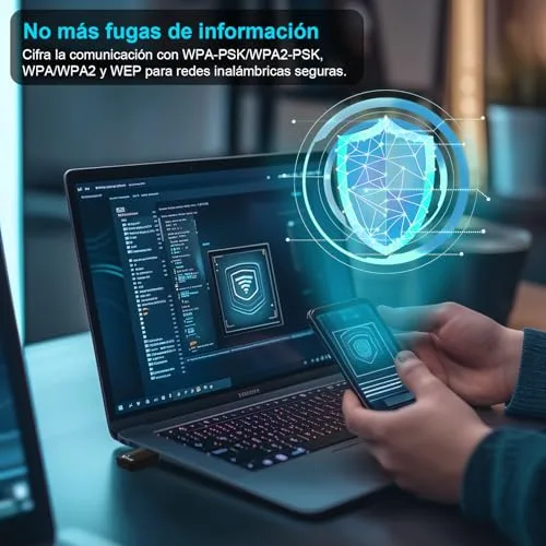 Tenda ▫️ AX900 U11 – Adaptador Wi-Fi USB para PC, Wi-Fi 6 USB de banda dupla (5 GHz e 2,4 GHz), adaptador Wi-Fi para PC compatível com Windows 11/10/7, Soft-Ap, WPA2 6