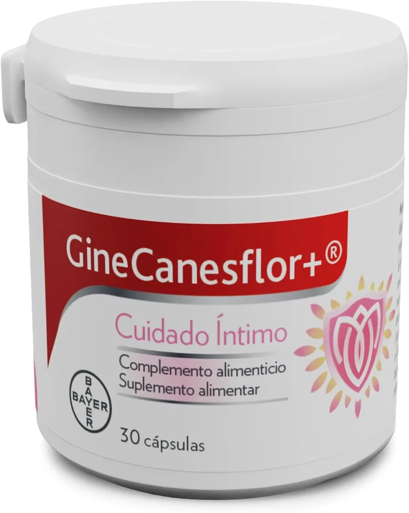 GINE-CANESFLOR ▫️ GineCanesflor+ com Probióticos e Vitamina B2 (Riboflavina) para a Saúde da Flora Íntima Vaginal da Mulher - 30 Cápsulas