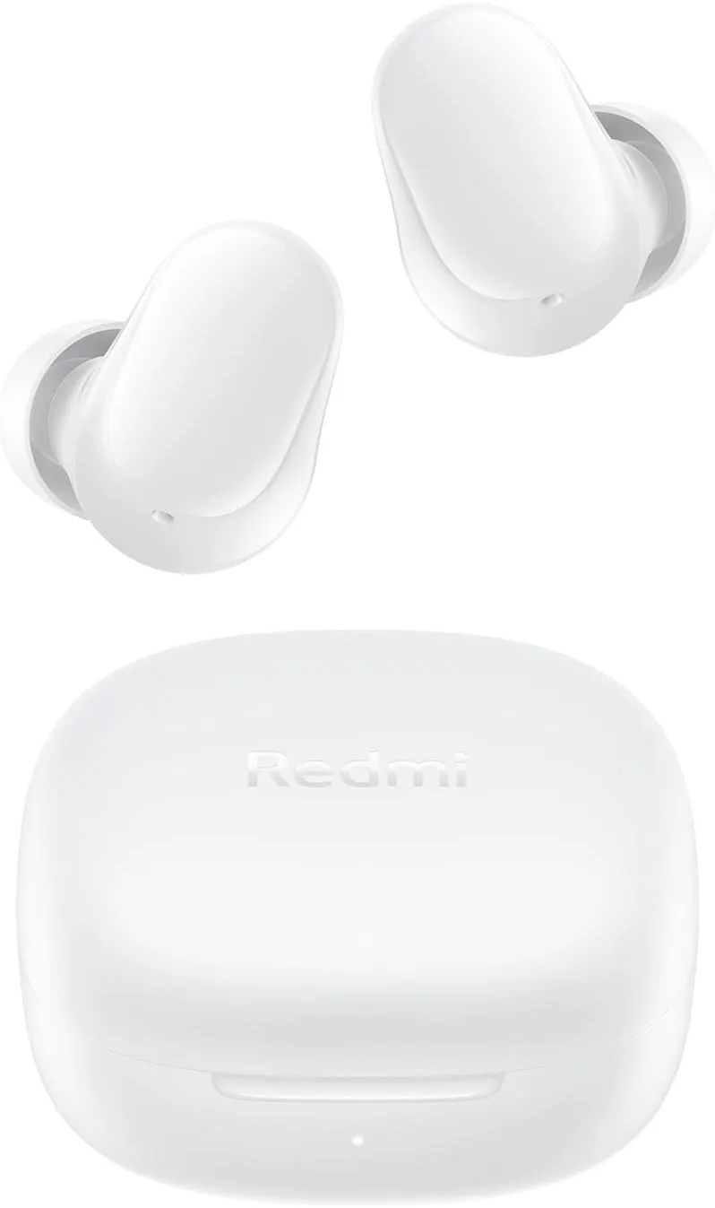 XIAOMI ▫️ Redmi Buds 6 Play - Auscultadores sem fios, com cancelamento de ruído, leves, bateria com autonomia até 36 horas, Bluetooth 5.4, branco (versão EN)