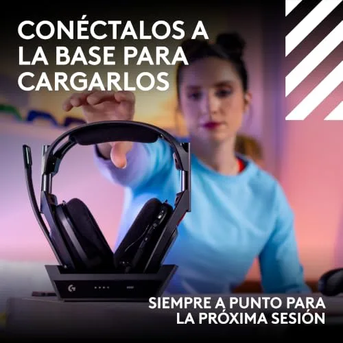 Logitech G ▫️ Auscultadores sem fios para jogos Astro A50 Lightspeed + Base 2
