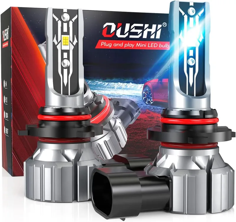OUSHI ▫️ Lâmpada LED H10 de 55 W, 9145 9140 Kit de conversão LED Canbus para luzes de nevoeiro de automóvel, lâmpadas de 12 000 LM para luzes de nevoeiro, branco xénon 6000 K (2 unidades)