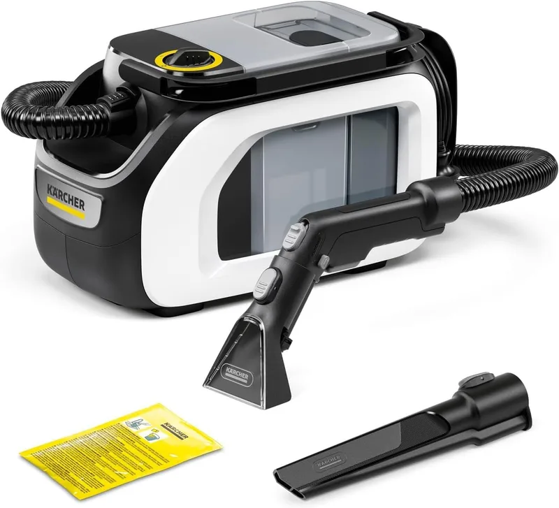 KÄRCHER ▫️ Aspirador-lavador SE 3 Compact, 500 W, depósito de água limpa: 1,7 l, área de cobertura: 2,76 m², 4,1 kg, mangueira de pulverização e aspiração, bocal para limpeza de estofos e fendas