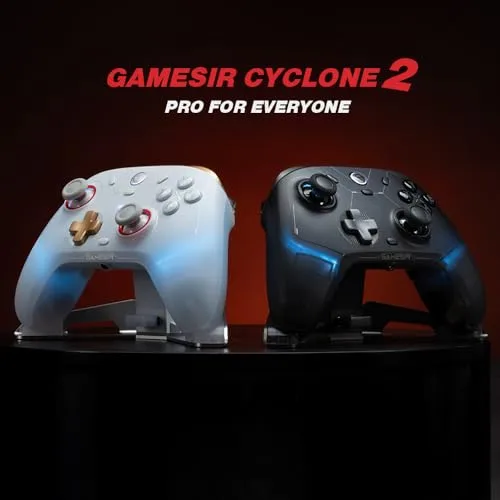 GameSir ▫️ Cyclone 2 - Comando sem fios para PC com base de carregamento, TMR, RGB (Preto) 2