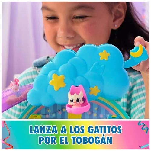 DREAMWORKS GABBY'S DOLLHOUSE ▫️ A Casa de Bonecas da Gabby - Conjunto de 17 peças «Gabby's Dollhouse Kitty Care Ear» - Cuidados com os gatinhos: 4 bonecas + mobiliário + acessórios - Brinquedos para meninas a partir dos 3 anos - Presente para meninas a partir dos 3 anos 6