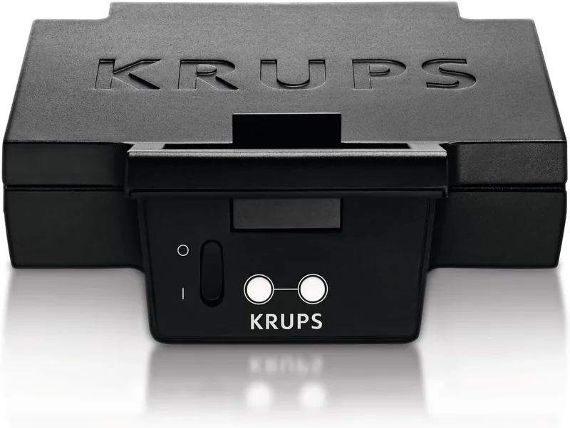 KRUPS ▫️ FDK FDK461 - Sanduicheira icónica de 850 W, placas antiaderentes com revestimento cerâmico, design icónico, arrumação vertical, fácil de utilizar, preta, FDK461