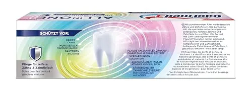Odol-med 3 ▫️ Odol-med3 All in One 40+ - Pasta de dentes para o cuidado de dentes e gengivas sensíveis e maduras a partir dos 40 anos, 75 ml, pasta de dentes 3