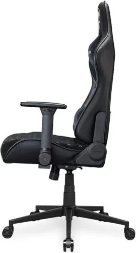 COUGAR ▫️ Armor One V2 Gold F - Cadeira para jogos, superfície em tecido, apoios de braços rebatíveis 4D, reclinação de 155°, regulação de altura com pistão, capacidade de suporte de peso até 120 kg, 7