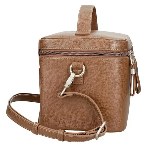 Pepe Jeans ▫️ Elia Bolsa de higiene ajustável com alça de ombro castanha 23,5 x 16 x 16 cm Couro sintético da Joumma Bags 2
