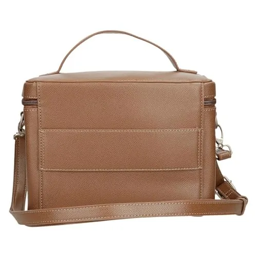 Pepe Jeans ▫️ Elia Bolsa de higiene ajustável com alça de ombro castanha 23,5 x 16 x 16 cm Couro sintético da Joumma Bags 3