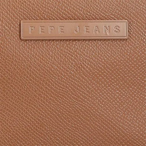 Pepe Jeans ▫️ Elia Bolsa de higiene ajustável com alça de ombro castanha 23,5 x 16 x 16 cm Couro sintético da Joumma Bags 5