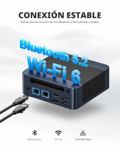 BOSGAME ▫️ Mini PC E7 100U com Intel Core i3, 16 GB de DDR4 e 512 GB PCIe 3.0 5