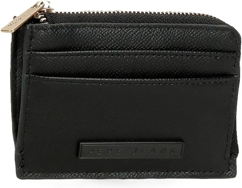 Pepe Jeans ▫️ Elia Carteira Preta 11,5 x 8 x 1,5 cm Couro sintético da Joumma Bags