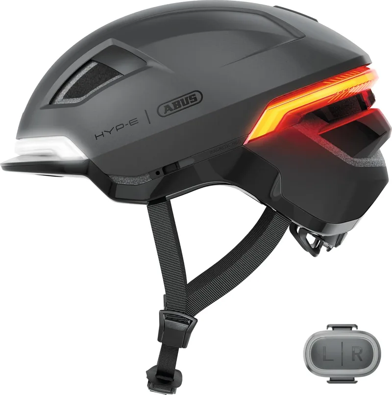 ABUS ▫️ Capacete de bicicleta HYP-E - Capacete com luzes dianteiras, traseiras e de direção - Adequado para andar de bicicleta elétrica e S-Pedelec - Unissexo - Adultos e jovens - Tamanho S, verde