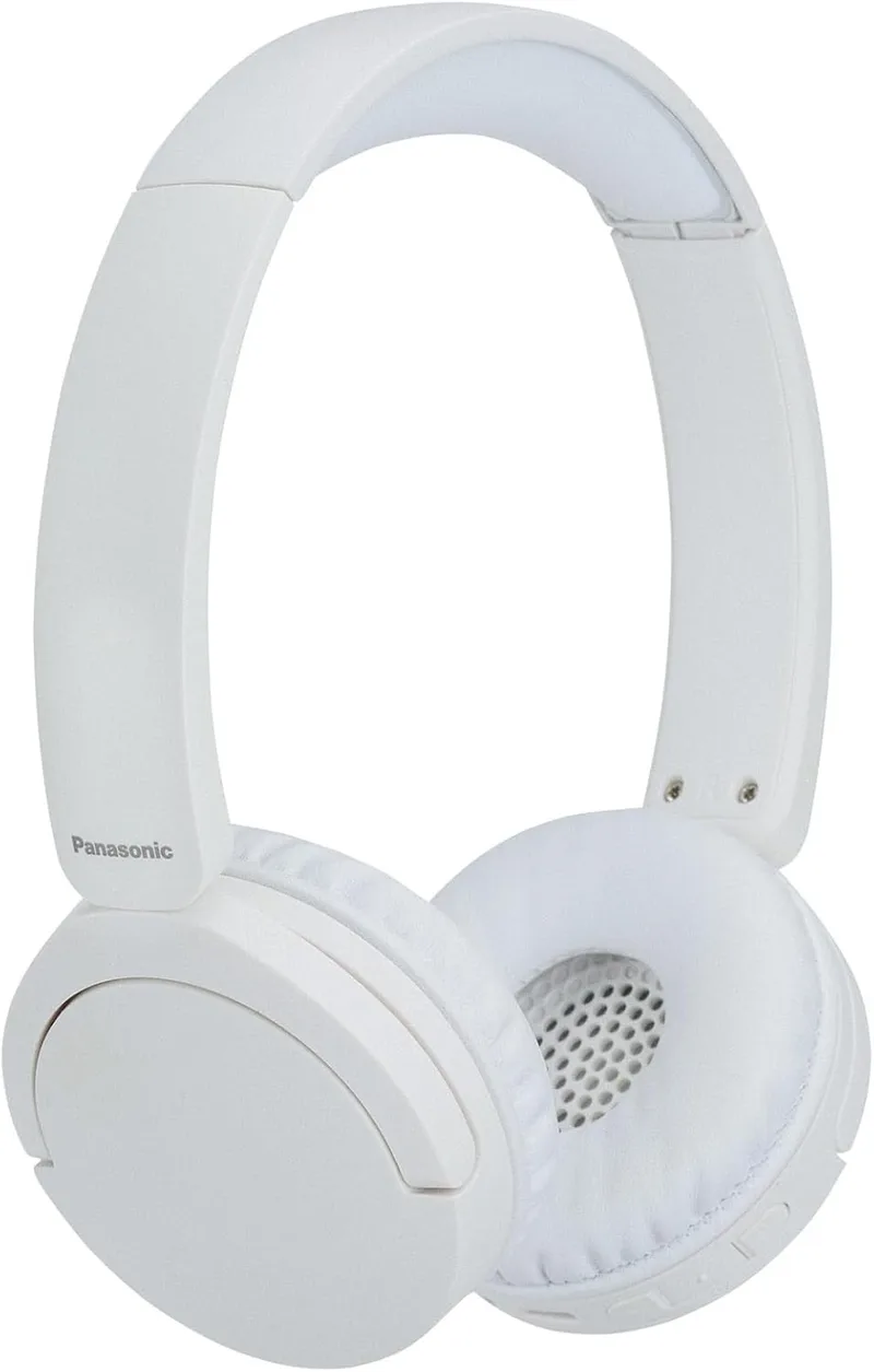 Panasonic ▫️ HF630B, Auscultadores sem fios Street, supra-auriculares, microfone integrado, Bluetooth 5.3, multiponto, design giratório, até 72 horas de reprodução, USB-C, branco