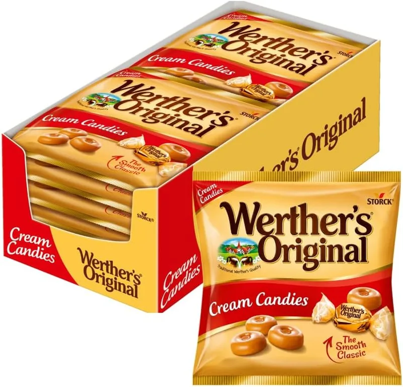 Werther's Original ▫️ Caramelos de toffee com natas - 15 x 135 g - Sabor cremoso