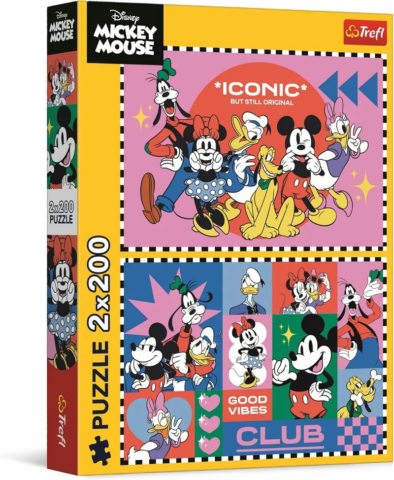 Trefl ▫️ Puzzle 2 em 1: Disney, Time with Friends - 2 x 200 peças - Conjunto de dois puzzles para adolescentes