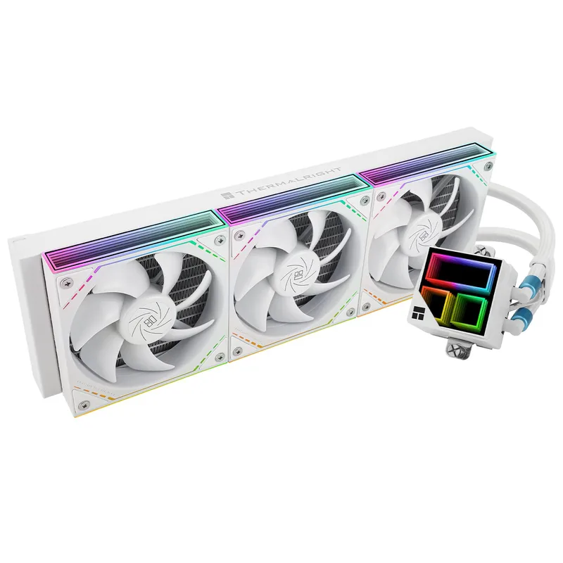 TR ▫️ Frozen Infinity 360 WHITE, três ventoinhas PWM a 2000 rpm, sistema de refrigeração AIO para AM4/AM5 e Intel LGA1150-1851