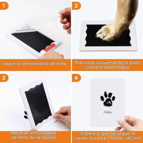Nabance ▫️ Huella Perro, 2 cartuchos de tinta, 4 cartões de impressão 3