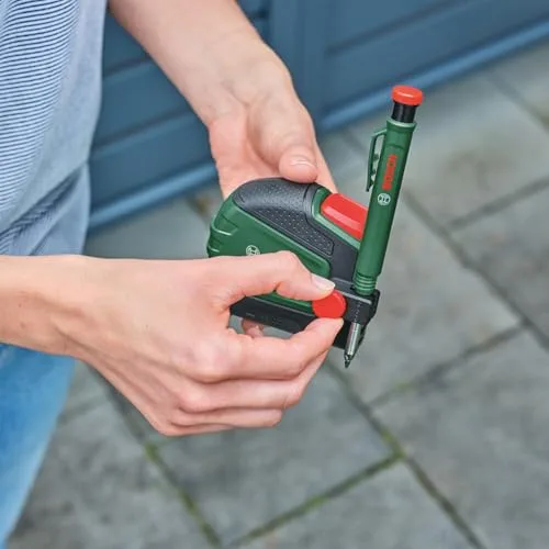 Bosch ▫️ Fita métrica de 5 m + lápis marcador (com clipe para o lápis, bloqueio automático, revestimento em nylon, marcação a cada 2 m, régua métrica, alta precisão, clipe para cinto, pega macia) - Edição Amazon 3