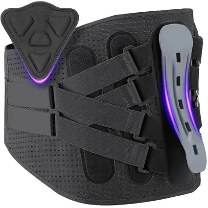 mezzuno ▫️ Cinta de apoio lombar para homens e mulheres com apoio biónico, almofada de apoio 3D, talas ergonómicas, 8 pontos de compressão, malha elástica respirável, dores nas costas, ciática, trabalho, postura (XL)