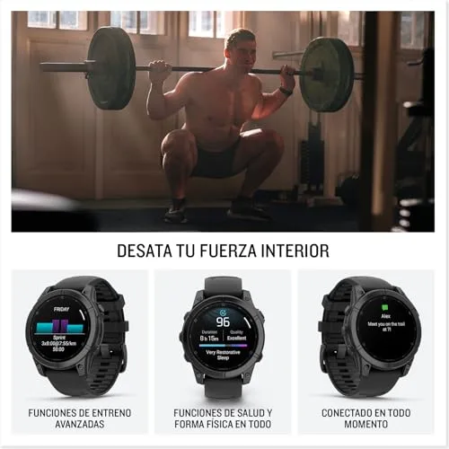 Garmin ▫️ fēnix E, 47 mm, Relógio GPS Multidesportivo, Aço Cinzento 4