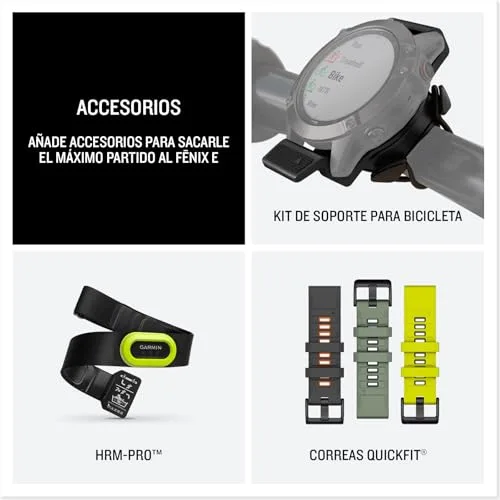 Garmin ▫️ fēnix E, 47 mm, Relógio GPS Multidesportivo, Aço Cinzento 6