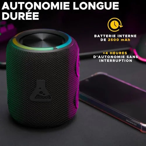 The G-Lab ▫️ Klub Neon - Altifalante Bluetooth portátil RGB de 16 W, IPX7 3