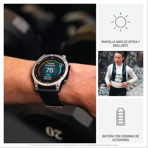 Garmin ▫️ fēnix E, 47 mm, Relógio GPS Multidesportivo, Aço Prateado 3