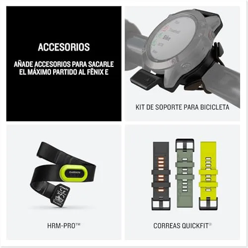 Garmin ▫️ fēnix E, 47 mm, Relógio GPS Multidesportivo, Aço Prateado 6