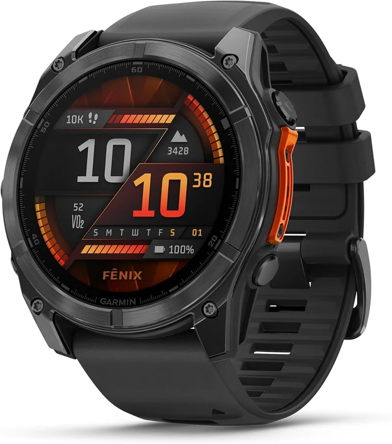 Garmin fēnix 8-51mm - Relógio multidesportivo GPS de alto desempenho com ecrã tátil AMOLED, lanterna LED, altifalante e microfone incorporados, mapas e até 29 dias de autonomia da bateria, preto