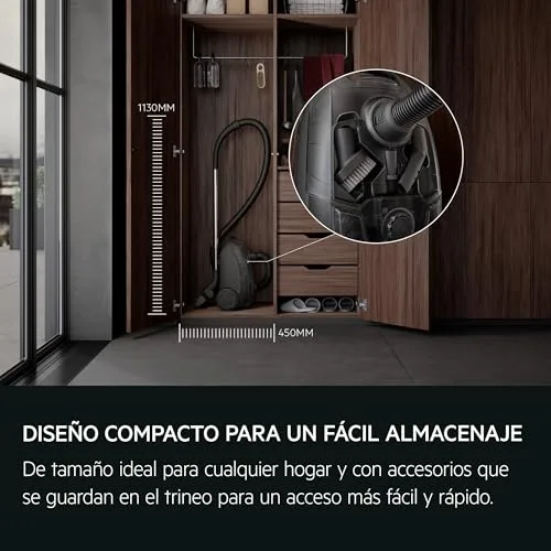 AEG ▫️ Aspirador com carrinho 750 W 3 L AB31C1GG 2