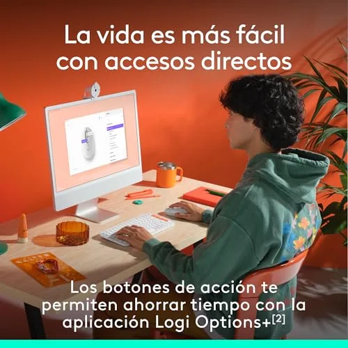 Logitech ▫️ Pop Mouse, rato sem fios Bluetooth compacto e portátil 4