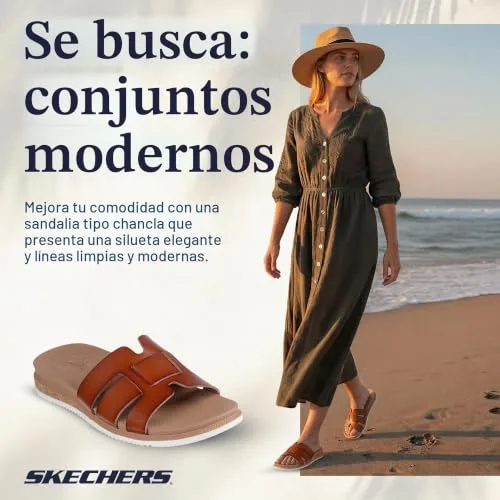Skechers ▫️ Desert Kiss Low Peak Look - Sandálias deslizantes para mulher 2